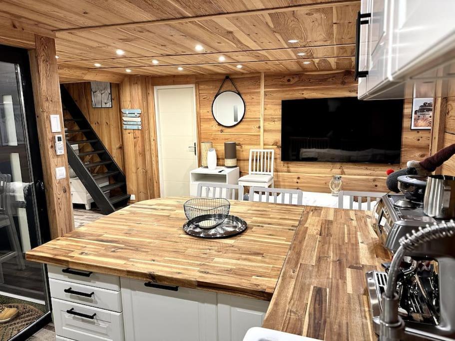 Chalet Et Jaccuzy Sur La Plage Biscarrosse Extérieur photo