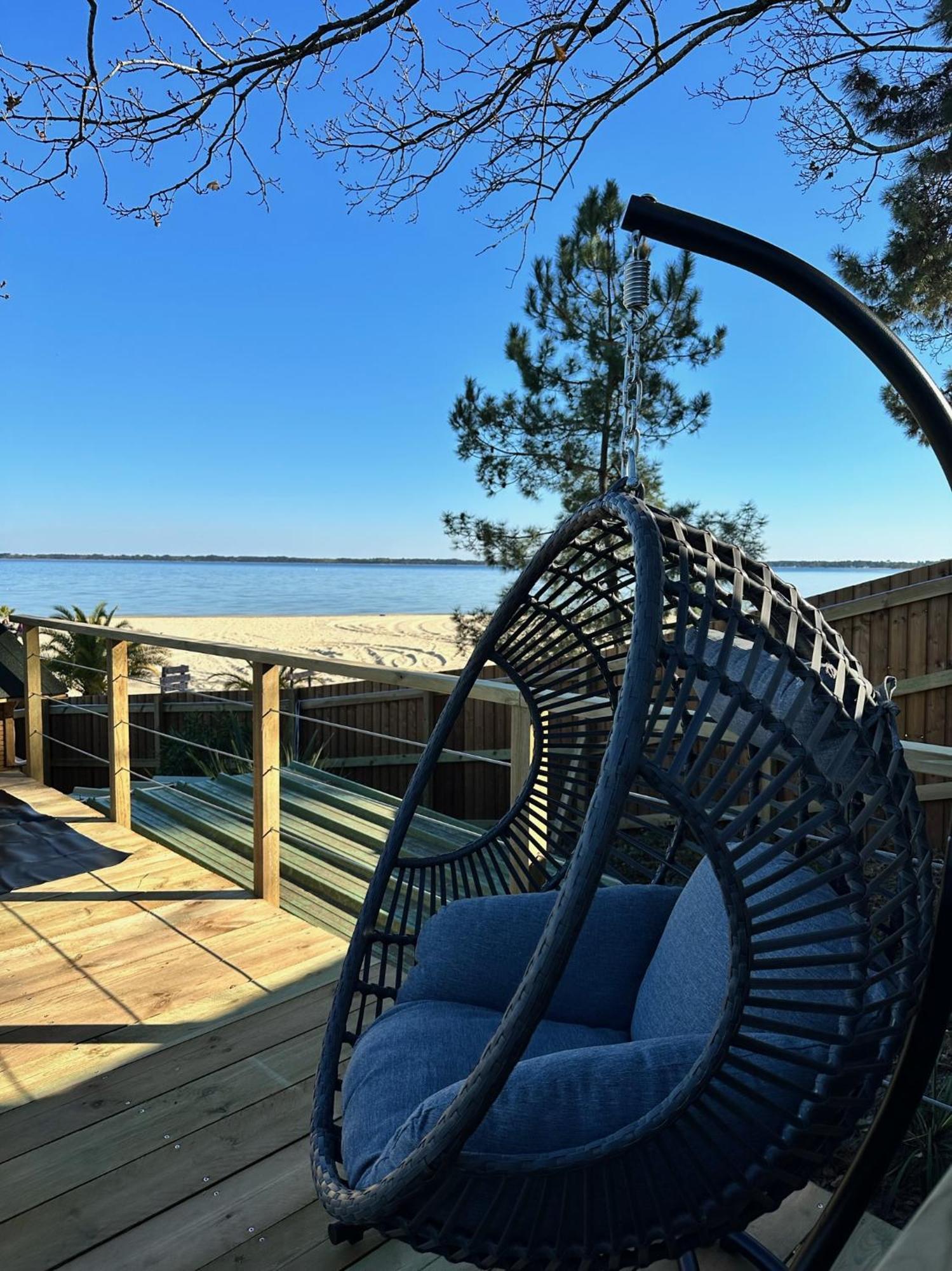 Chalet Et Jaccuzy Sur La Plage Biscarrosse Extérieur photo
